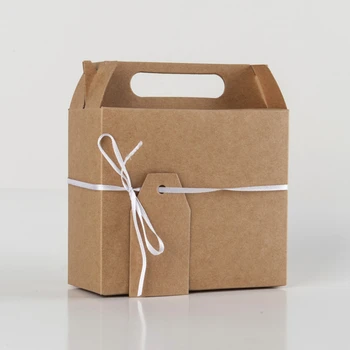  Голяма подарък кутия от крафт-хартия подарък кутия шоколадови бонбони, сувенири правоъгълна кутия