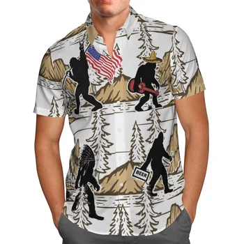  Египетски Риза С 3D Принтом, Хавайски Пясъчна плажна Риза, Мъжки Дишаща Лятна Риза С Къс Ръкав, Мъжки Ризи 2021, Риза Оверсайз