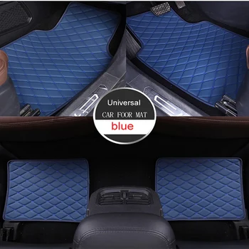  Универсални кожени автомобилни постелки за Tesla Model S 2016 2017 2018 Потребителски Накладки за краката авто килим автомобилни седалките