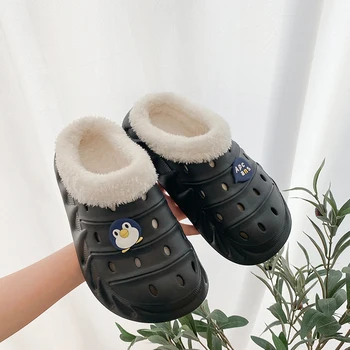  2021 Зимни двойка топло памучен обувки за помещения Baotou мини дамски памучни чехли моден тренд ежедневни мъжки памучни чехли