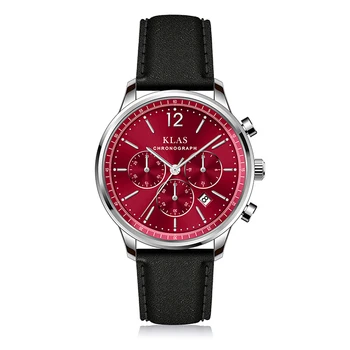  Мъжки ръчен часовник от 2021 г. Тенденция Кожена Лого Изработен По Поръчка OEM Дизайн Фабрика KLAS Марка