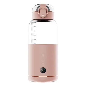  300 МЛ Безжичен Нагревател Бутилка За Вода Led Дисплей Термос Чаша USB Акумулаторна батерия за Преносим Климатик За Мляко С Линията на Ниво на Водата