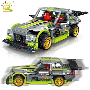  HUIQIBAO 712 бр. Градски Състезания Панти Автомобил Шампиони Модел Автомобил Строителни Блокове на Технически Тухли Играчки за Деца