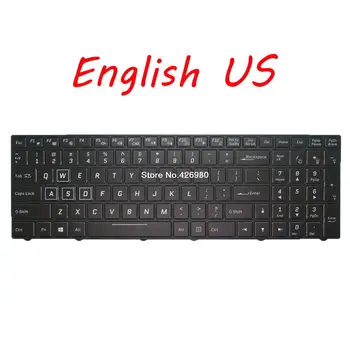  Клавиатура за лаптоп Thunderobot ST PLUS PLUS-DE PLUS-PLUS ES-FR PLUS-HK PLUS-TW Английски американски Черен С Подсветка на Нова