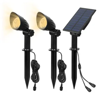  Слънчеви Прожектори На Слънчеви Батерии Охранителни Светлини за Ниско Напрежение Водоустойчива IP65 Градина Открит Двор Тревата Пейзаж Лампа