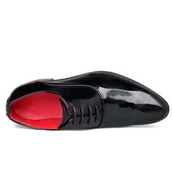  2022 г., Нови тенденция мъжки сватбени модела обувки, черни, Червени вечерни обувки за мъже, Бизнес обувки на висок ток с остър пръсти, официалната мъжки обувки