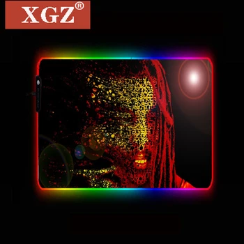  XGZ RGB Самоличността на Креативна Игра Малко Подложка За Мишка Плейър Led Компютър, с Подсветка Килим нескользящая Гума, Клавиатура Тенис на Мат