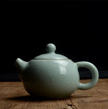  Лунцюаньский селадон, малък чайник, лед, студен, керамични чаена чаша за кунг-фу, чайник, около 140 мл Разпродажба ~
