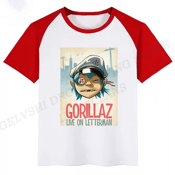 Тениска Gorillaz с 3D принтом, Мъжки и дамски Модни тениски, Бебешки Блузи в стил хип-хоп, Тениска Рок-група Gorillaz, Тениска За момчета, Camisetas, Унисекс