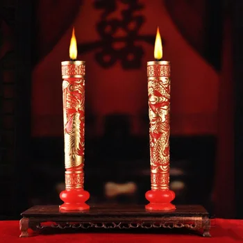  Сватбени Аксесоари Дракон, Феникс Свещи, Украса на Сватбената Стая Сватба Китайски Цветни Свещи за Декорация Свещ За Рожден Ден, m, n