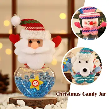  Мини Коледна Банка За Бонбони Подарък Чанта Коледна Украса За Дома Бутилка За Съхранение на Дядо Коледа Подаръци За Деца Притежателя Чанти Навидад 2 D2R4