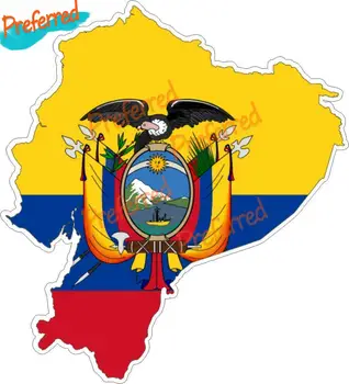 Карта Флаг Винил Отвън Macbbook Еквадор Стикер За Мотокрос Състезания Лаптоп Каска Багажника Стени Vinyl Стикер За Автомобил, Щанцоване