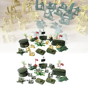  25x Миниатюри Модел Мъжки Фигурки на Войници Битка Игра Комплект, подходящ за Деца